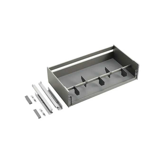 BA461P90HG-1 سبد کشویی ظروف پخت و پز فشاری طوسی عرض 90 رونیا مدل 3189026 سری انکانتو