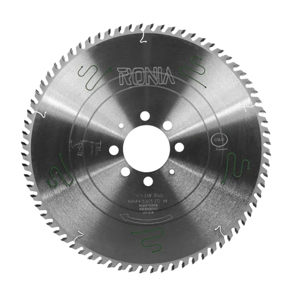 تیغ اره پانل بر 72 دندانه قطر 400 رونیا مدل RBS-BS4007275T
