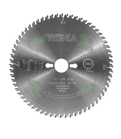 تیغ اره ام دی اف بر 64 دندانه قطر 230 رونیا مدل RSB-PM2306430T