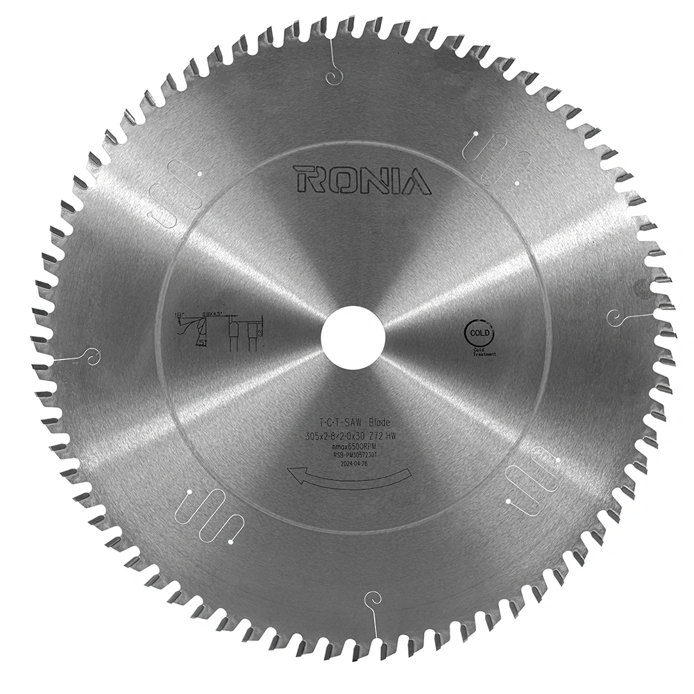 تیغ اره ام دی اف بر مخصوص فارسی بر 72 دندانه قطر 305 رونیا مدل RSB-PM3057230T